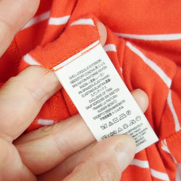 We The Free People S Top Oversized Red Stripe Collared Boyfriend Preppy Relaxed - Picture 4 of 10